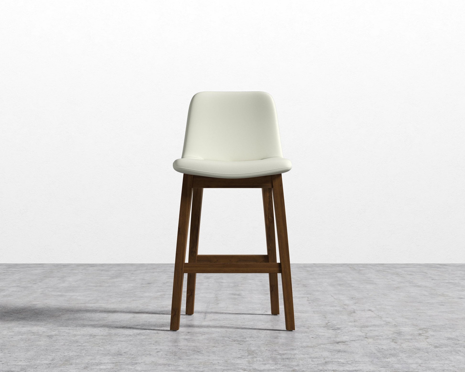Aubrey Counter Stool - Monaco Cream -  Walnut Stain