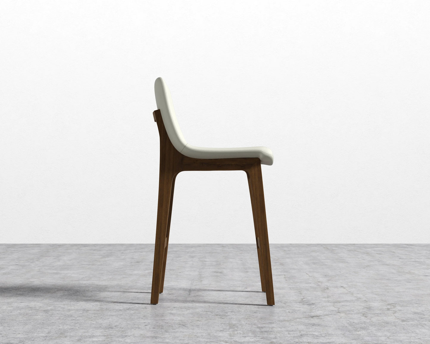 Aubrey Counter Stool - Monaco Cream -  Walnut Stain