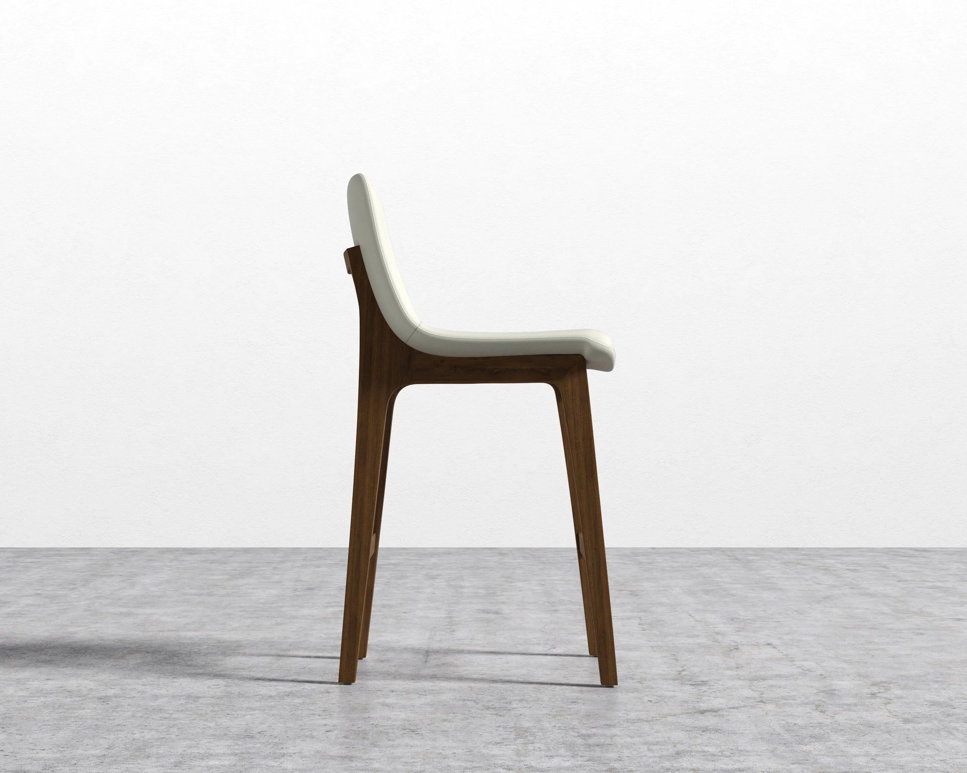Aubrey Counter Stool - Monaco Cream -  Walnut Stain