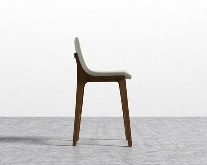 Aubrey Counter Stool - Monaco Cream -  Walnut Stain
