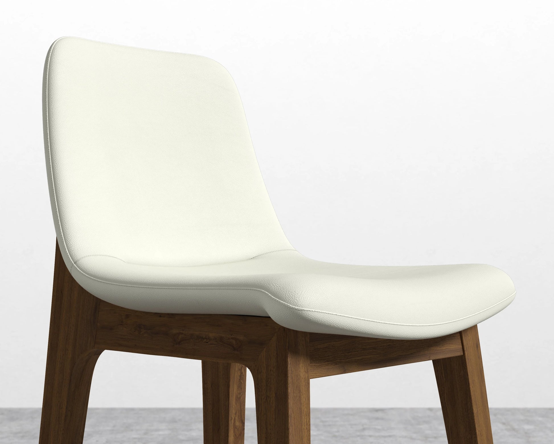 Aubrey Counter Stool - Monaco Cream -  Walnut Stain