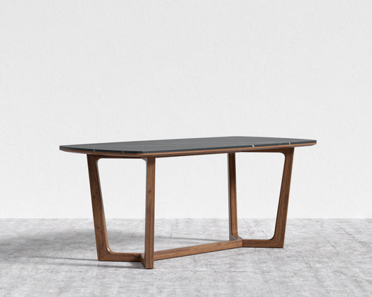 Evelyn Dining Table 71in - Black Ceramic