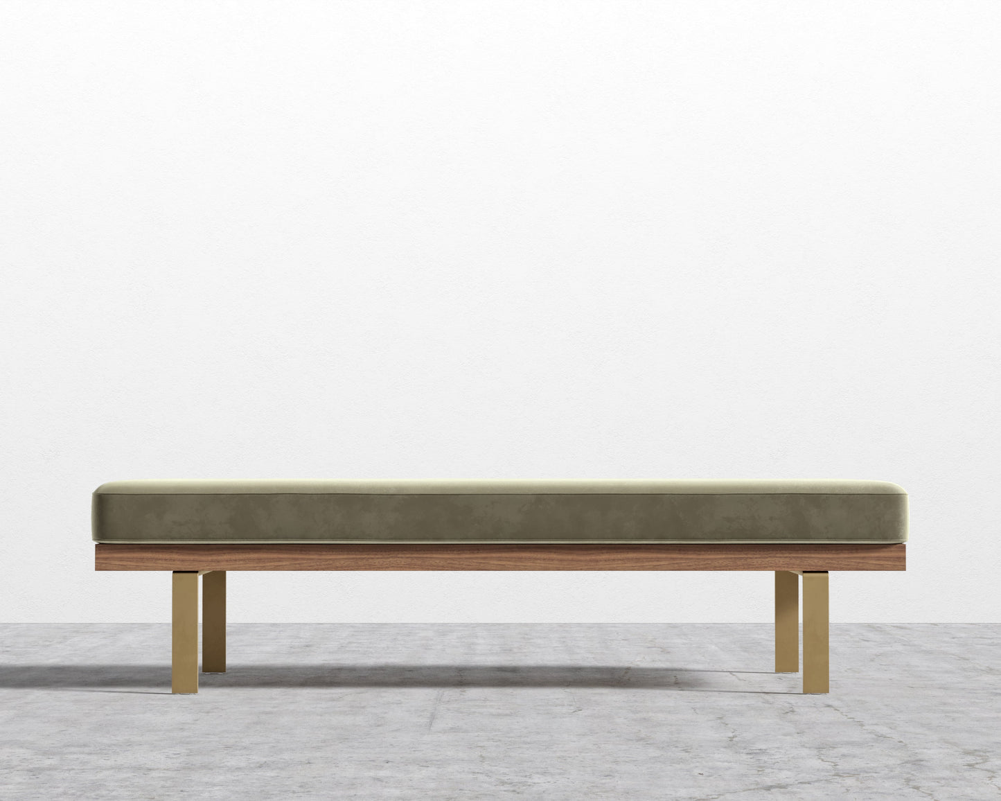 Maria Bench - Signature Plush Velvet - Olive Green