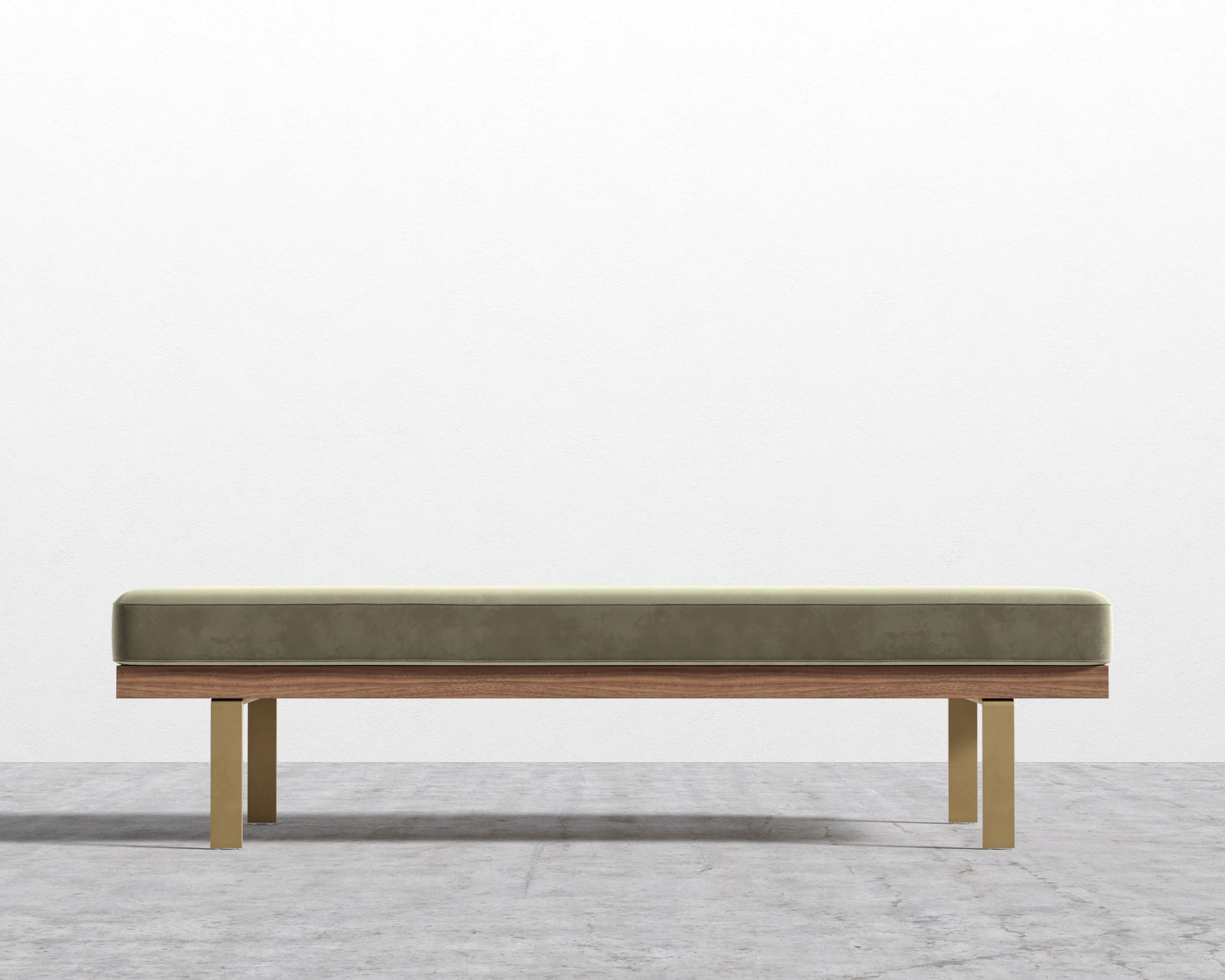 Maria Bench - Signature Plush Velvet - Olive Green