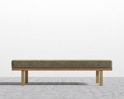 Maria Bench - Signature Plush Velvet - Olive Green