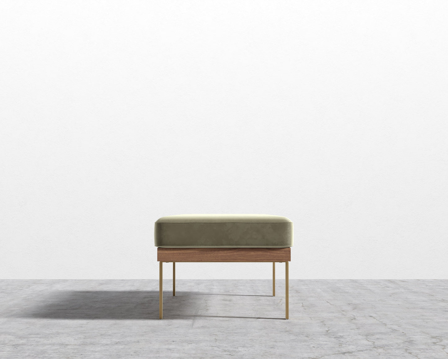 Maria Bench - Signature Plush Velvet - Olive Green