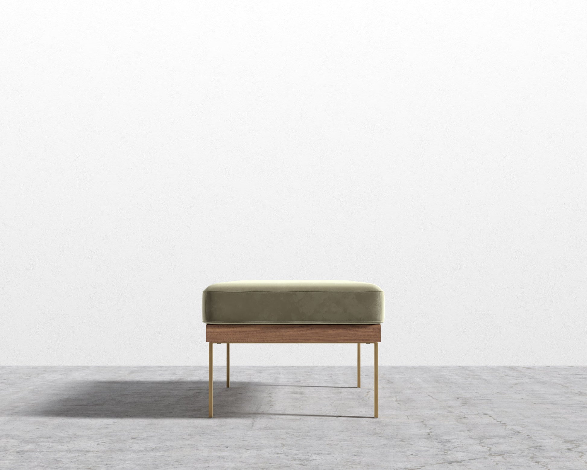 Maria Bench - Signature Plush Velvet - Olive Green