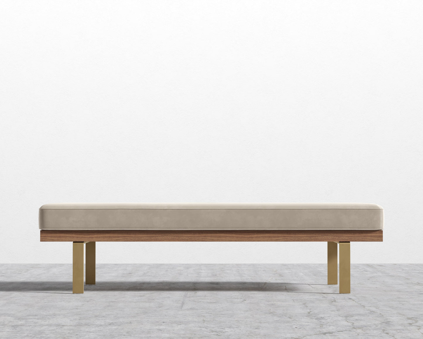 Maria Bench - Signature Plush Velvet - Warm Taupe