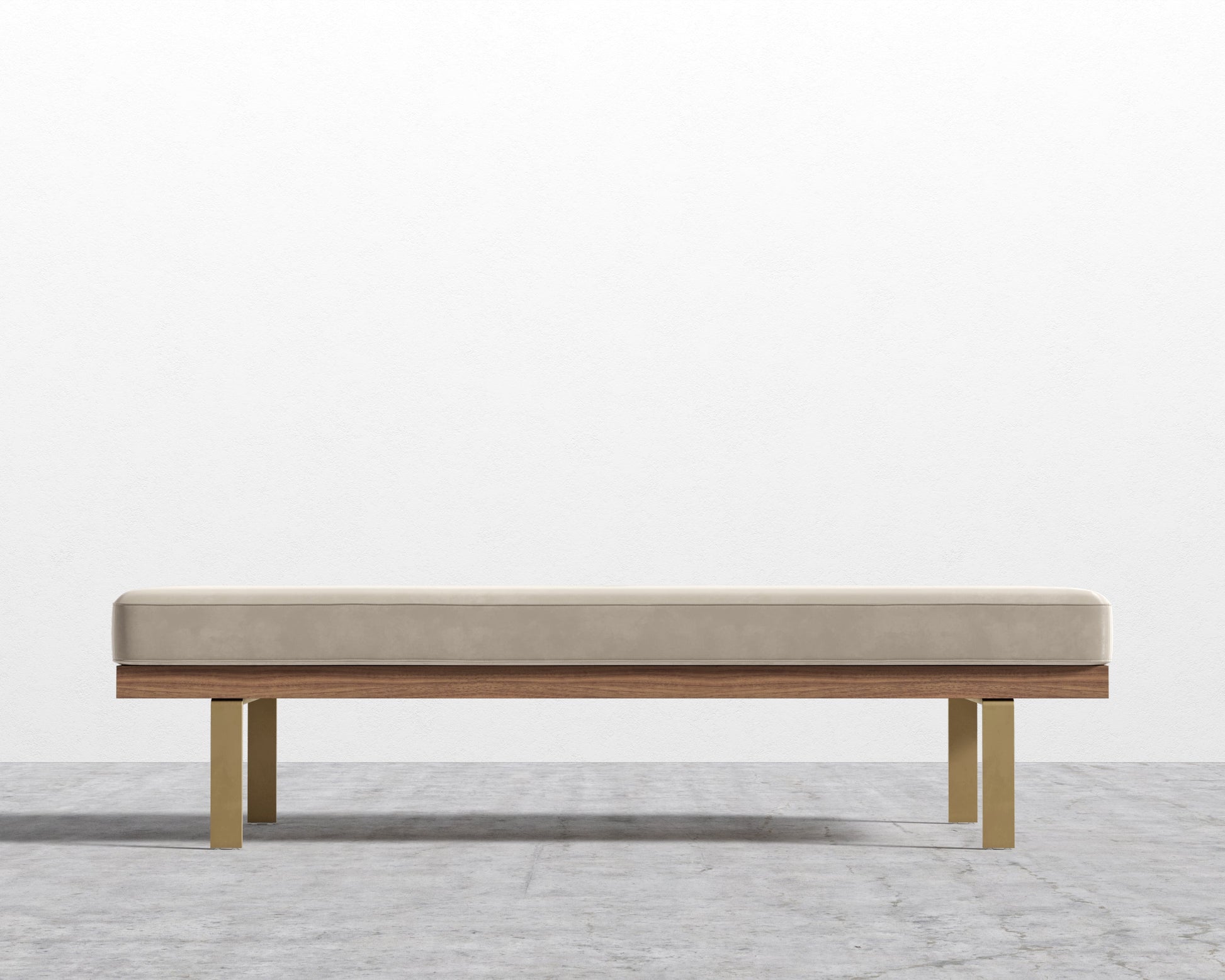 Maria Bench - Signature Plush Velvet - Warm Taupe