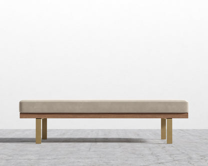 Maria Bench - Signature Plush Velvet - Warm Taupe