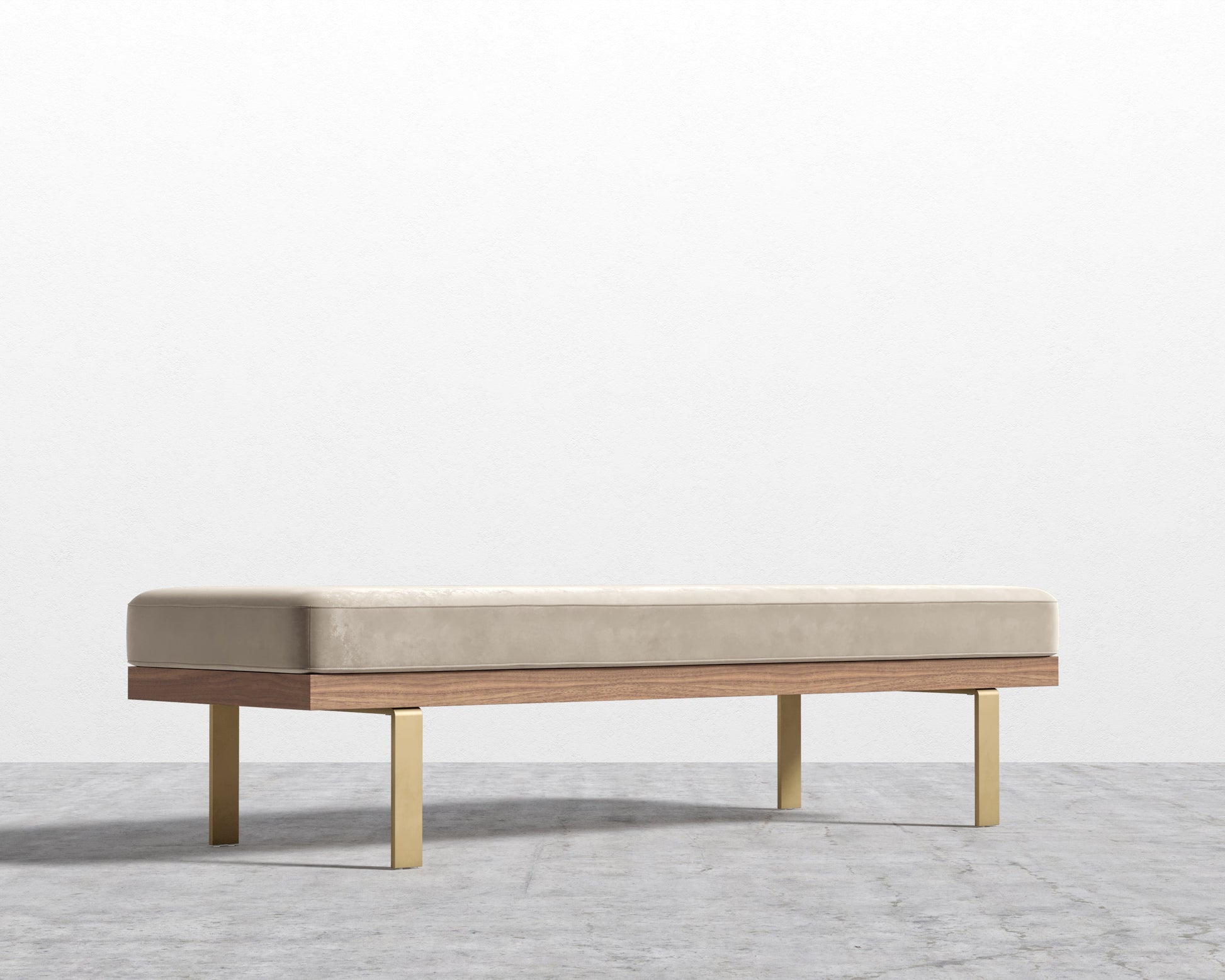 Maria Bench - Signature Plush Velvet - Warm Taupe
