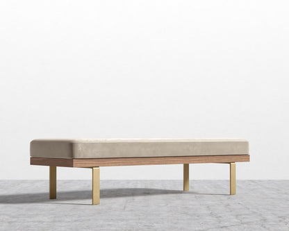 Maria Bench - Signature Plush Velvet - Warm Taupe