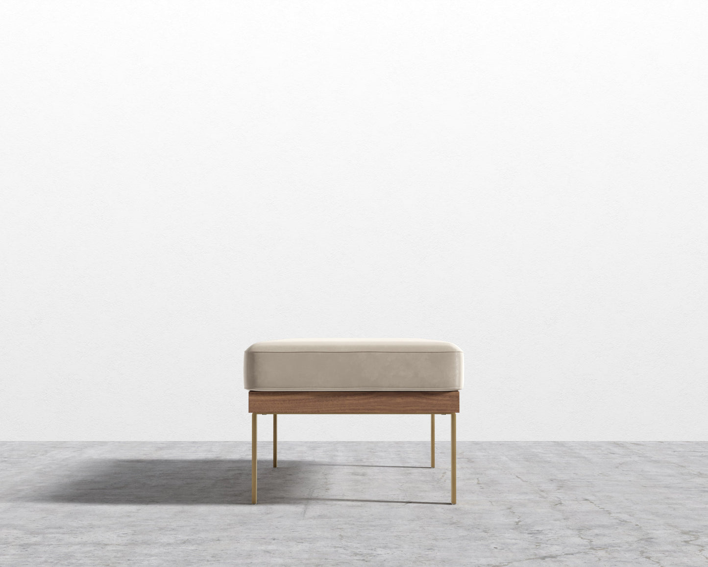 Maria Bench - Signature Plush Velvet - Warm Taupe