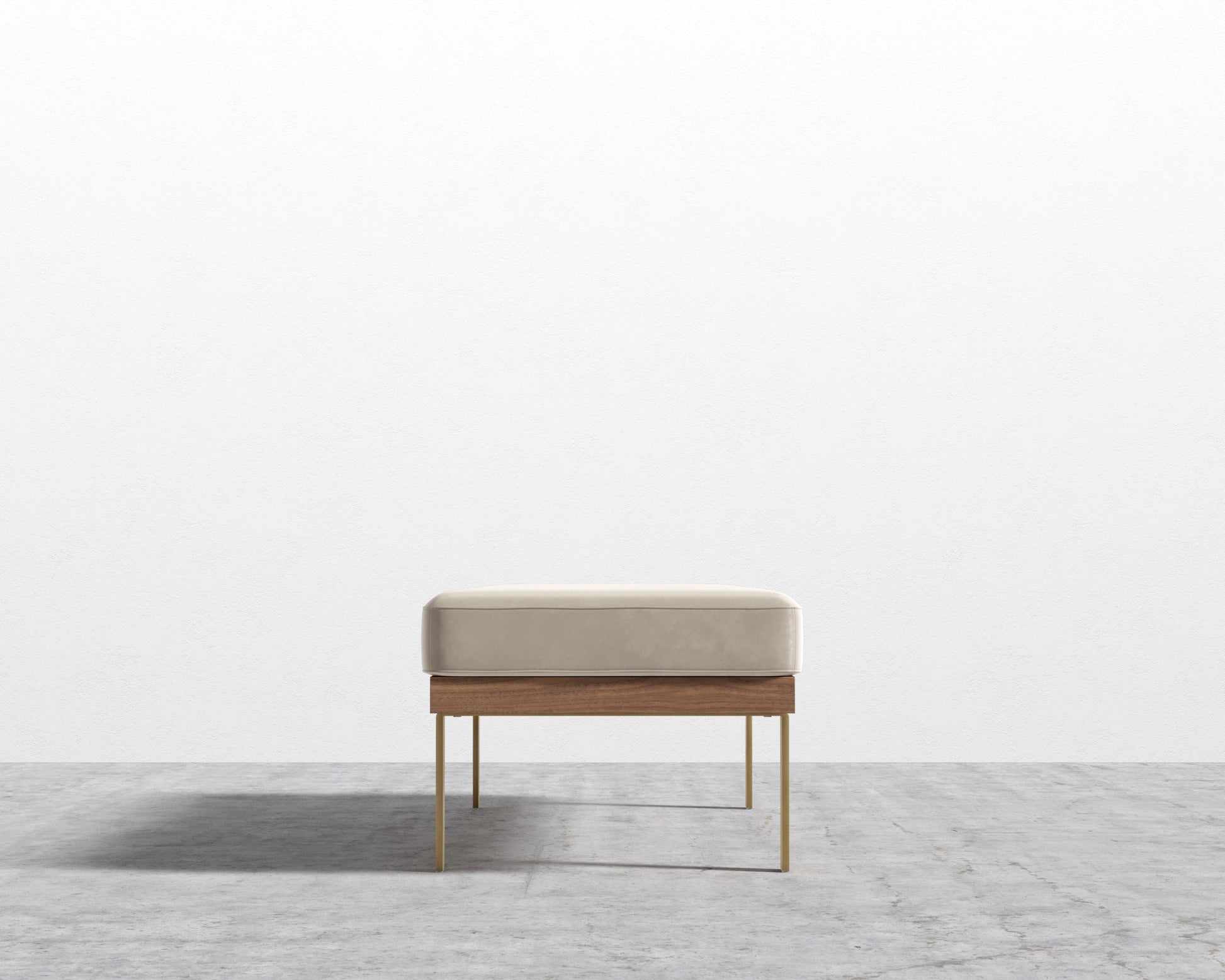 Maria Bench - Signature Plush Velvet - Warm Taupe