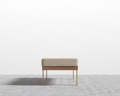Maria Bench - Signature Plush Velvet - Warm Taupe