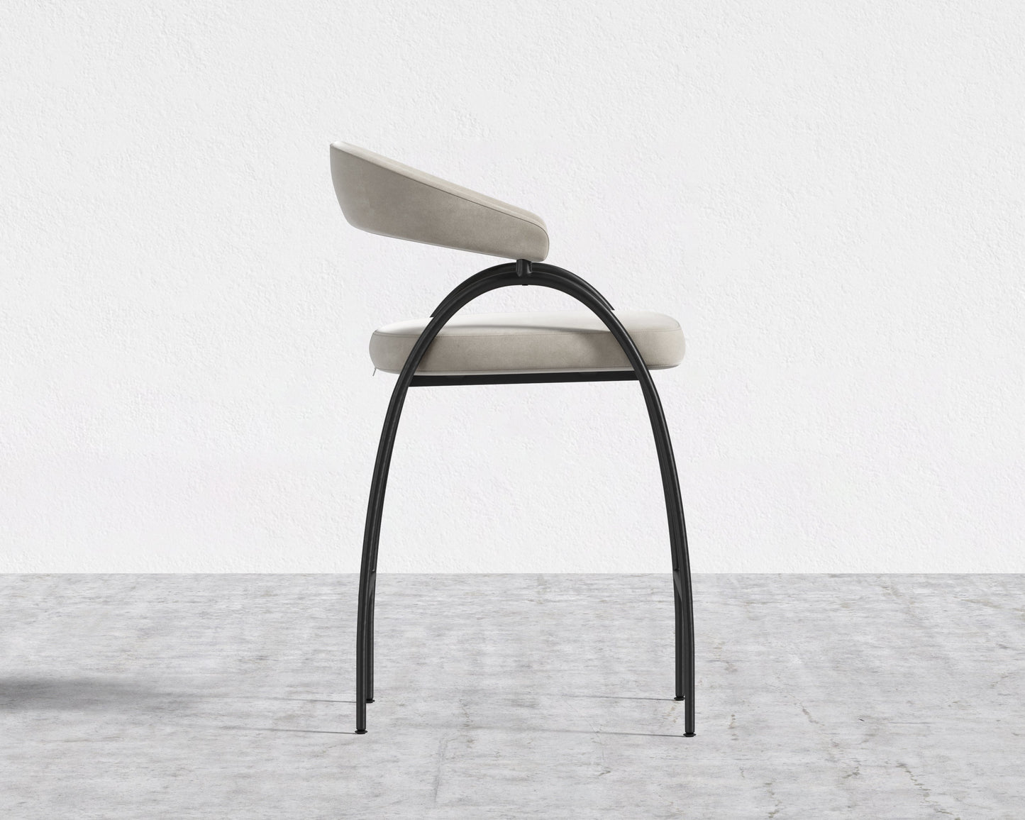 Uma Counter Stool - Plush Velvet - Latte