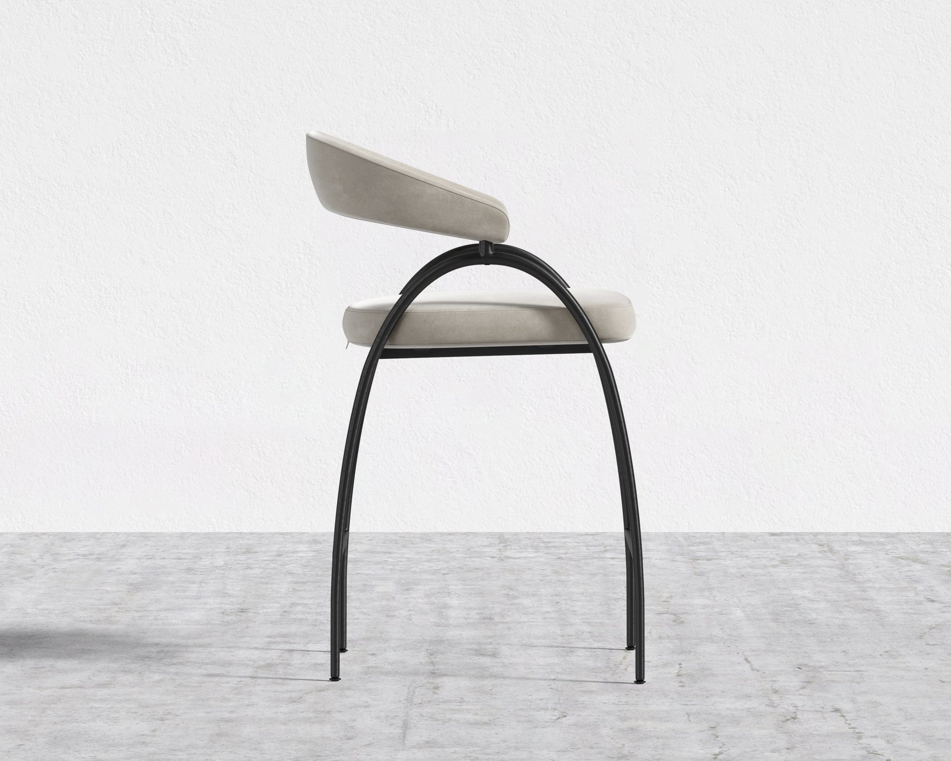 Uma Counter Stool - Plush Velvet - Latte