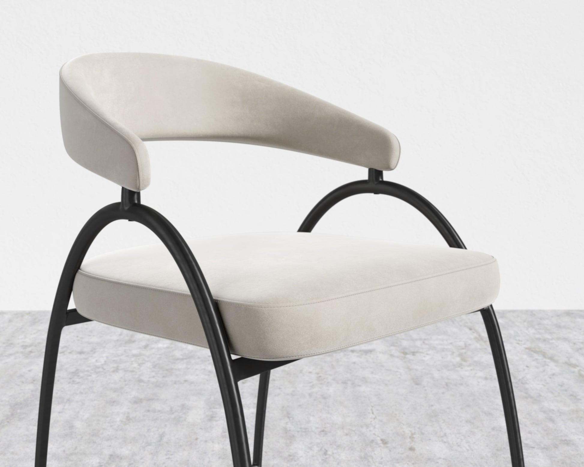 Uma Counter Stool - Plush Velvet - Latte