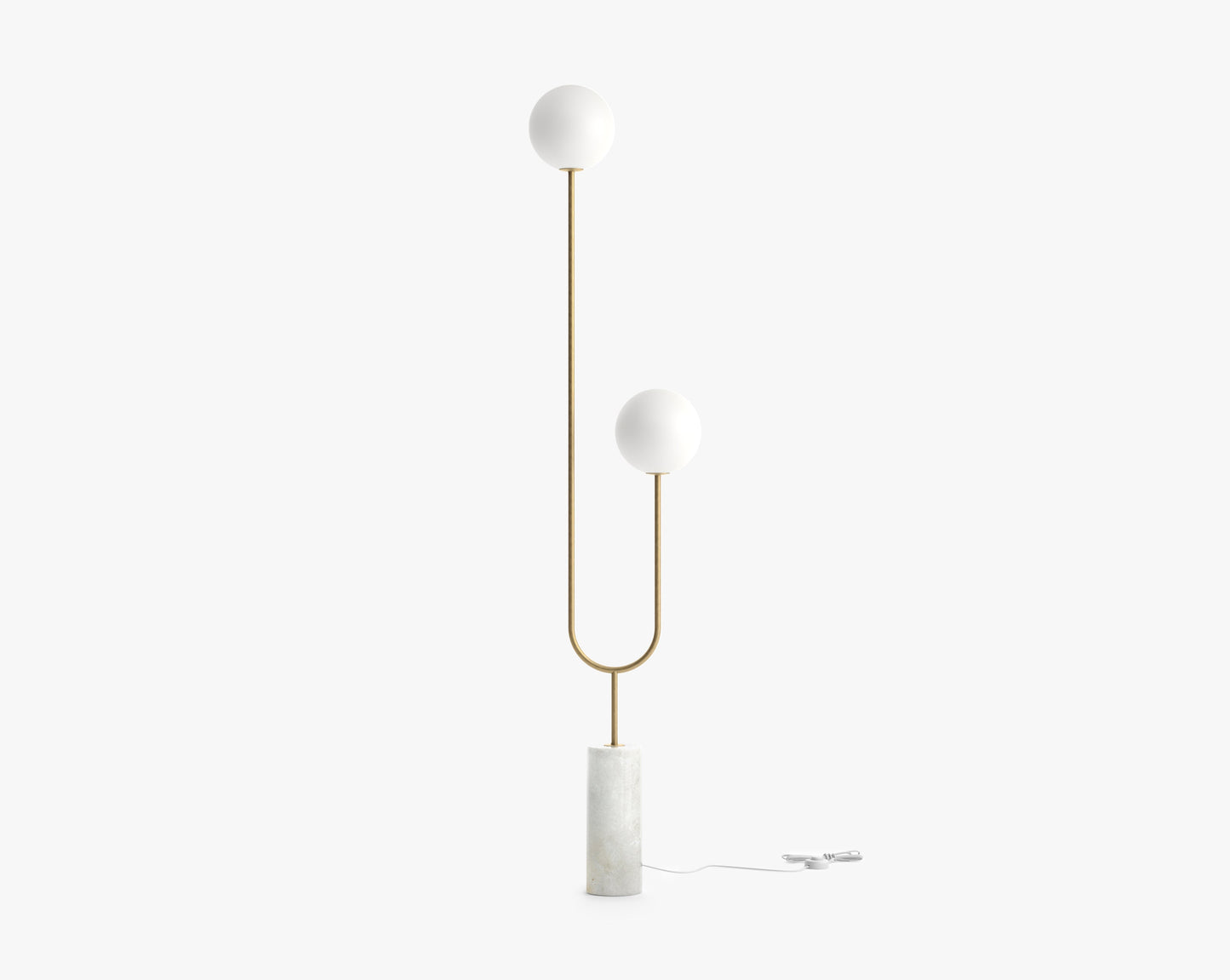 Uma Floor Lamp - Mandalay White Marble