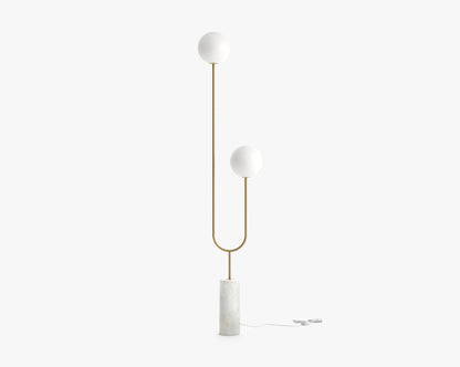 Uma Floor Lamp - Mandalay White Marble