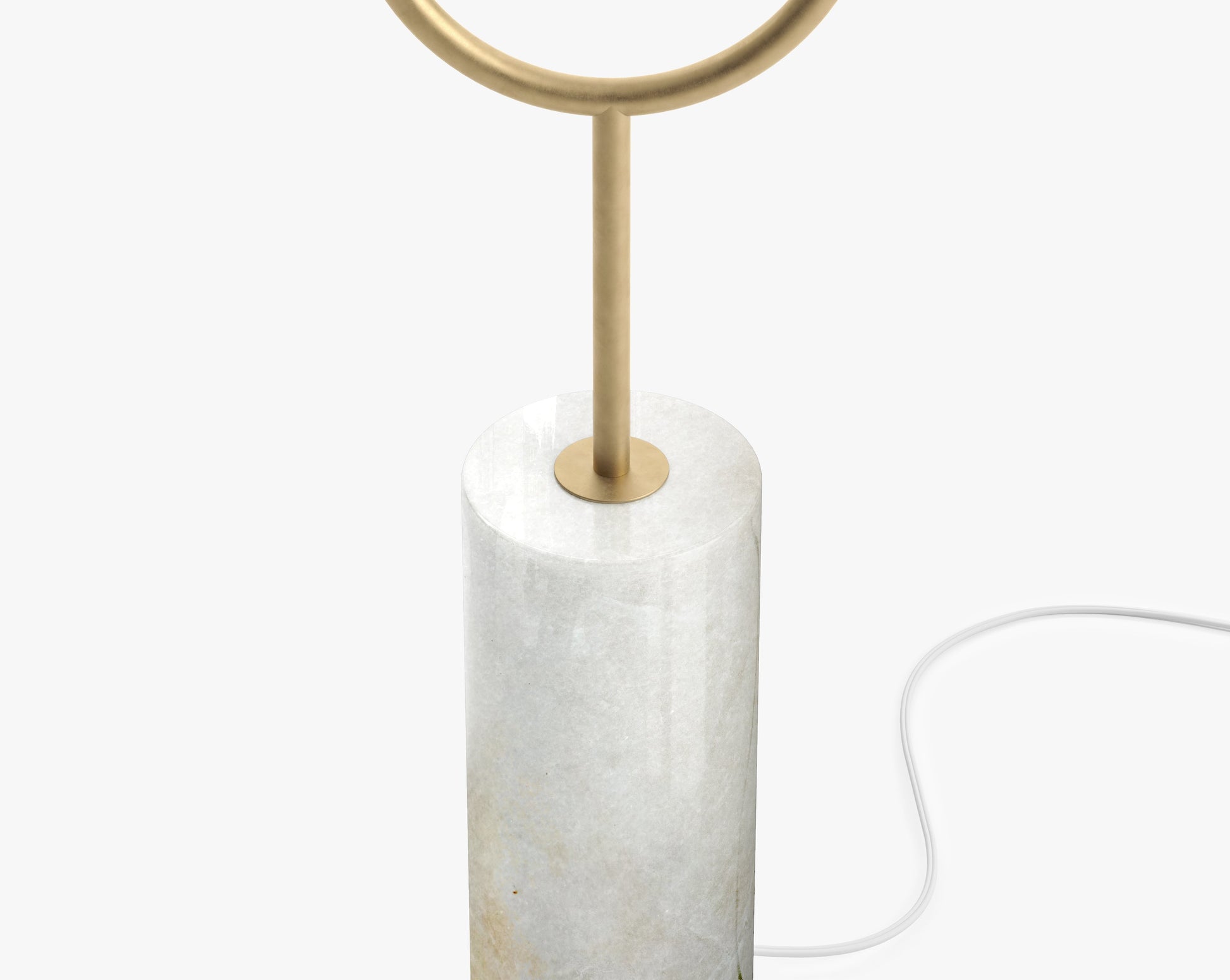Uma Floor Lamp - Mandalay White Marble