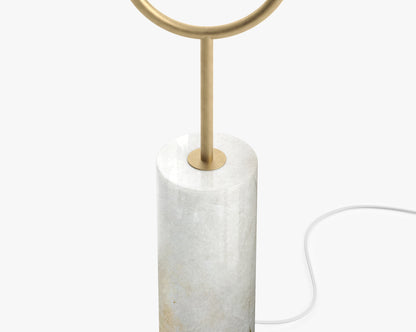 Uma Floor Lamp - Mandalay White Marble
