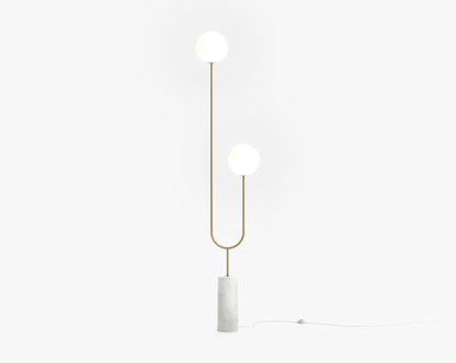 Uma Floor Lamp - Mandalay White Marble
